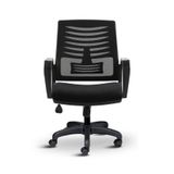 Asbir Mobilya Metis Çalışma Koltuğu, Ofis Sandalyesi, Plastik Ayak, File Sırt, 32 DNS Sünger, Tekerlek Dahil, 57x53x95 cm (SİYAH)