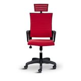 Asbir Mobilya Rigel Ergonomik Ofis Koltuğu, Başlıklı, Yükseklik Ayarlı, Silinebilir Kumaş, Plastik Ayaklı,