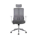 Asbir Mobilya Velore X Ergonomik Ofis Koltuğu, Fileli, Metal Ayaklı, Beyaz Renk, Çalışma Koltuğu