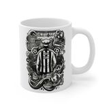 Aşçı Meslek Taraftar Temalı Aşçı Kupa Bardak | Taraftar Meslek Temalı Kupa Bardak | Hediye Mug (Beşiktaş Temalı, Beyaz)
