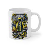Aşçı Meslek Taraftar Temalı Aşçı Kupa Bardak | Taraftar Meslek Temalı Kupa Bardak | Hediye Mug (Fenerbahçe Temalı, Beyaz)