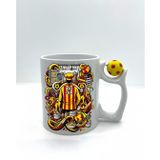 Aşçı Meslek Taraftar Temalı Aşçı Kupa Bardak | Taraftar Meslek Temalı Kupa Bardak | Hediye Mug (Galatasaray Temalı, Futbol Toplu)