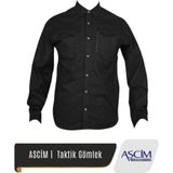 Ascim Tactical Erkek Gömlek (Rip-Stop) - Siyah - XL