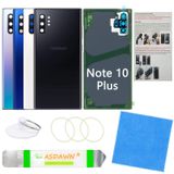 ASDAWN Galaxy Note 10+ Arka Kapak Cam Değiştirme Önceden Yüklenmiş Kamera Lensi + Tüm Yapıştırıcı+Kurulum Kılavuzu+Samsung Galaxy Note 10 Plus SM-N975 Tüm Taşıyıcılar için Onarım Araç Kiti (Aura Siyah)