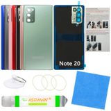 ASDAWN Galaxy Note 20 Arka Cam Arka Kapak Önceden Takılmış Kamera Lensi + Tüm Yapıştırıcı + Kurulum Kılavuzu + Samsung Galaxy Note 20 5G SM-N980 SM-N981 Tüm Taşıyıcılar için Araçlar (Mistik Yeşil)