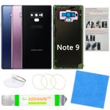 ASDAWN Galaxy Note 9 Arka Kapak Cam Değiştirme Önceden Takılmış Kamera Lensi + Tüm Yapıştırıcı + Kurulum Kılavuzu + Samsung Galaxy Note 9 SM-N960 Tüm Taşıyıcılar için Onarım Alet Seti (Gece Siyahı)
