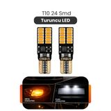 Asdelya T10 W5W 24 SMD Canbus Turuncu LED Ampul Sinyal Park İç Aydınlatma 2 Adet