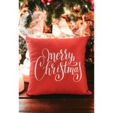 Asdiva 43X43 Yılbaşı Kırlent Kılıfı Yeni Yıl Merry Christmas Yazılı Noel Mutlu Yıllar
