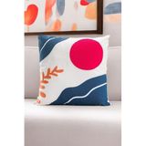 Asdiva Bohem 45X45 Özel Tasarım Punch Panç Süzene Desen Dekoratif Kırlent Kılıfı Modern Beyaz 31