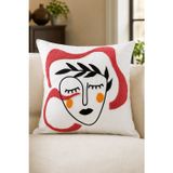 ASDİVA Bohem 45x45 Özel Tasarım Punch Panç Süzene Desen Dekoratif Kırlent Kılıfı