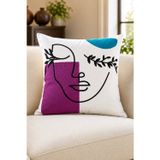 ASDİVA Bohem 45x45 Özel Tasarım Punch Panç Süzene Desen Modern Dekoratif Kırlent Kılıfı