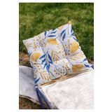 Asdiva Dijital Baskı Pofidik Sandalye Minderi Özel Dikişli Bağcıklı 40X40 Cm Beyaz