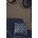 Asdiva Lüks Kadife 43X43 Cm Kırlent Kılıfı Dekoratif Yumuşak Salon Koltuk Avangart Lacivert