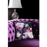 Asdiva Lüks Kadife 43X43 Cm Kırlent Kılıfı Dekoratif Yumuşak Salon Koltuk Avangart Saçaklı Siyah Siyah Gül