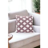 Asdiva Punch Tasarımlı Bohem Desenli Dekoratif Kırlent Kılıfı 45X45 Cm Etnik Otantik Panç Toprak Cordon