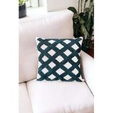 Asdiva Punch Tasarımlı Bohem Desenli Dekoratif Kırlent Kılıfı 45X45 Cm Etnik Otantik Panç Yeşil Cordon