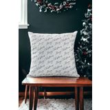 Asdiva Yılbaşı Kırlent Kılıfı Beyaz Siyah Yeni Yıl Noel Mutlu Yıllar Merry Christmas Yazılı 43X43