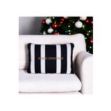 Asdiva Yılbaşı Kırlent Kılıfı Siyah Zemin Gold Merry Chrıstmas Nakışlı Noel Yeni Yıl 40X60
