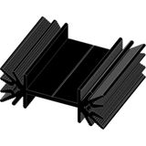 Ase Metal Alüminyum Soğutucu Profil 255 As 30MM/SİYAH Eloksal