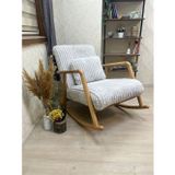 Asedia Minito Naturel Puffy Krem Sallanan Sandalye Dinlenme Koltuğu