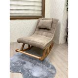 Asedia Miskin Naturel Teddy Kahve Sallanan Sandalye Dinlenme Emzirme Baba Tv Okuma Uzanma Koltuğu Berjer