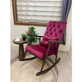 Asedia Mobilya Trend Ceviz Bordo Kapitoneli Salllana Sandalye Dinlenme Emzirme Baba Tv Okuma Koltuğu Berjer
