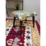 Asedia Trend Ceviz Yeşil Retro Puf Ayak Ucu Pufu Makyaj Koltuğu Puf Bench Ayak Dayama Ahşap Ayak Puf - Renkli