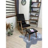 Asedia Trend Kahverengi Kapitoneli Kapitoneli Puflu Sallanan Sandalye - Naturel