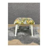 Asedia Trend Lake Yesil Retro Ahsap Ayak Uzatma Pufu Makyaj Koltugu Bench Tabure