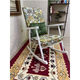 Asedia Trend Lake Yeşil Retro Sallanan Sandalye Dinlenme Emzirme Baba Tv Okuma Koltuğu Berjer