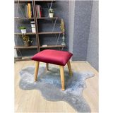 Asedia Trend Naturel Bordo Ahsap Ayak Uzatma Pufu Makyaj Koltugu Bench Tabure