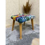 Asedia Trend Naturel Diego Ahşap Ayak Uzatma Pufu Makyaj Koltuğu Tabure