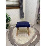 Asedia Trend Naturel Lacivert Ahsap Ayak Uzatma Pufu Makyaj Koltugu Bench Tabure