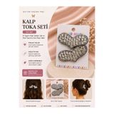 Asel Aksesuar 2'li Set Kalp Tasarımlı Işıltılı Taşlı Klips Saç Tokası - 6 Farklı Seçenek asel w12