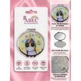 Asel Aksesuar Sevimli Karakter ve Unicorn Tasarımlı Çift Taraflı Katlanabilir Metal Cep Aynası - 9 Farklı Model