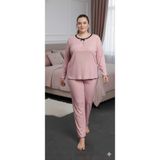 Asel Büyük Beden Likralı Pegasus Kumaş Pijama Takımı