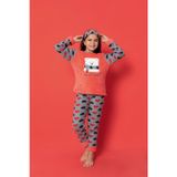 Asel Kalp Desen Polar Kumaş Çocuk Pijama Takımı