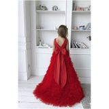 Asel Kids KIZ ÇOCUK UZUN KATLI TÜL ÖZEL GÜN ELBİSESİ