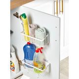 Asel Plast Yapışkanlı Banyo Duvar Rafı, 2'li Duvar Düzenleyici, Dolap Içi Organizeri Plastik - Beyaz