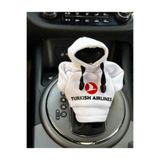 Asel TURKIS AIRLINES Beyaz Vites Poları Kapşonlu Sweatshirt