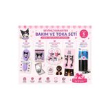 Aselaksesuarr 5'li Set Mor Kuromi Figürlü Kız Çocuk Saç Tarağı Aynalı Saç Bakım ve Toka Seti