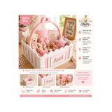 Aselhediyetasarımatölyesi Kişiye Özel 3D Kız Bebek Hediye Sepeti - İsim Yazılı Dekoratif Bebek Sepeti | Yenidoğan, Baby Shower ve Hastane Odası Hediyesi