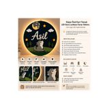 Aselhediyetasarımatölyesi Kişiye Özel Kurt Temalı Ahşap LED Gece Lambası Duvar Dekoru – İsimli Gün Işığı LED Bebek & Çocuk Odası Kapı Süsü