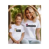 ASELİNDA AİLE KOMBİN TİŞÖRT- Annesinin Babasının Baskılı Bisiklet Yaka Tişört/T-SHİRT (TEK ADET FİYATIDIR.)