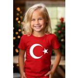 ASELİNDA Ay Yıldızlı Kırmızı Çocuk Tişört (29 EKİM GÖSTERİLERİ IÇİN UYGUNDUR)-çoklu Alım Için Mesaj Atınız