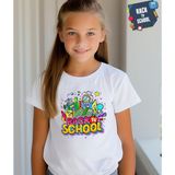 Aselinda Back To School Baskılı Unisex Çocuk Tişört-Okula Dönüş Baskılı Çocuk Tişört