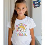Aselinda Bluey Baskılı Back To School Unisex Çocuk Tişört-Okula Dönüş Baskılı Çocuk Tişört