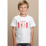 Aselinda Özel Tasarım Cumhuriyetimizin 101. Yılı 29 Ekim Çocuk T Shirt- Beyaz Süprem Tişört-Stk1