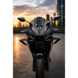 Aselva Yamaha R25 / R3 Winglet Ön Kanat Seti | Aerodinamik Yarış Görünümlü ABS Grenaj Eklentisi | Kolay Montaj Motosiklet Aksesuarı Siyah