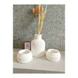 ASEM Dekoratif Iskandinav Vazo Tealight Mumluk Set